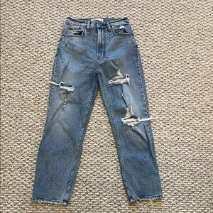 Abercrombie and Fitch The Ankle Straight Ultra High Rise Curve Love Size 27 / 4R